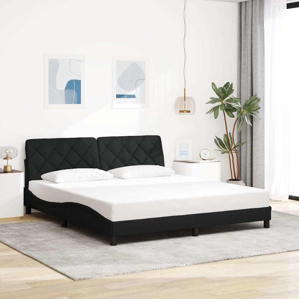 Maison Exclusive - Bettgestell ohne Matratze Schwarz 180x200 cm Stoff