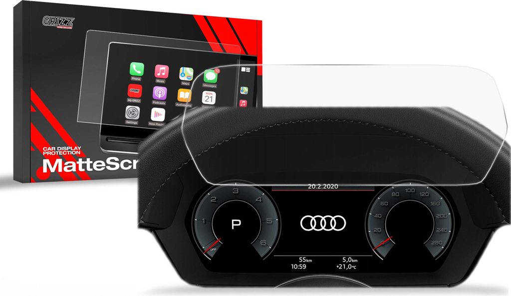 Matte Autodisplayfolie für Audi RS3 8Y Virtual Cockpit Plus 12,3" (2020-2025), Grizz Protector