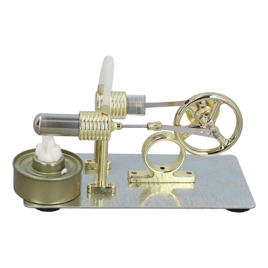 Moteur Stirling Haute Performance à 16 Cylindres en Acier et Aluminium