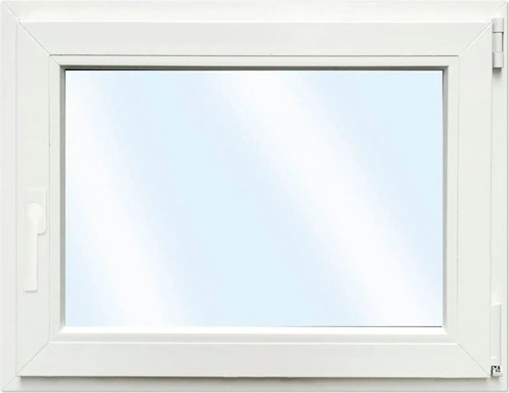 ARON Basic+ Kunststofffenster 1 Flügelig (Dreh-Kipp) 120x100 cm RAL 9016 verkehrsweiß DIN Rechts (Förderfähig)