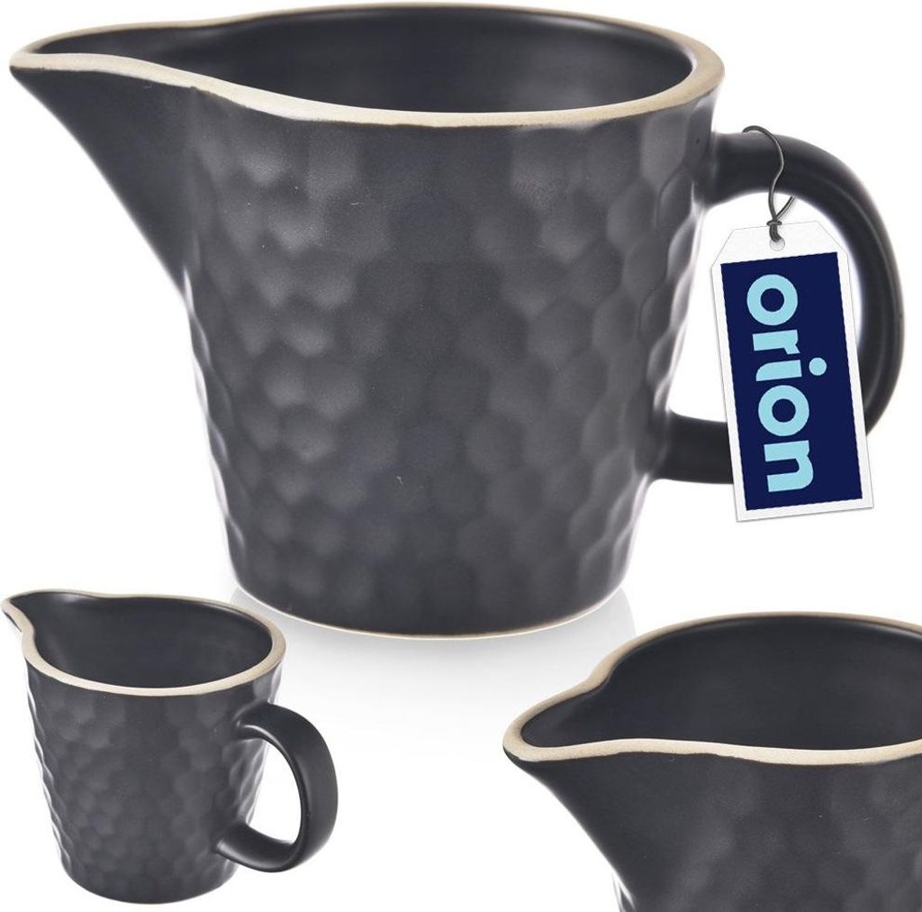 Keramik Milchkännchen, Krug, schwarze Soße, TEA TIME 100ml ORION 155303