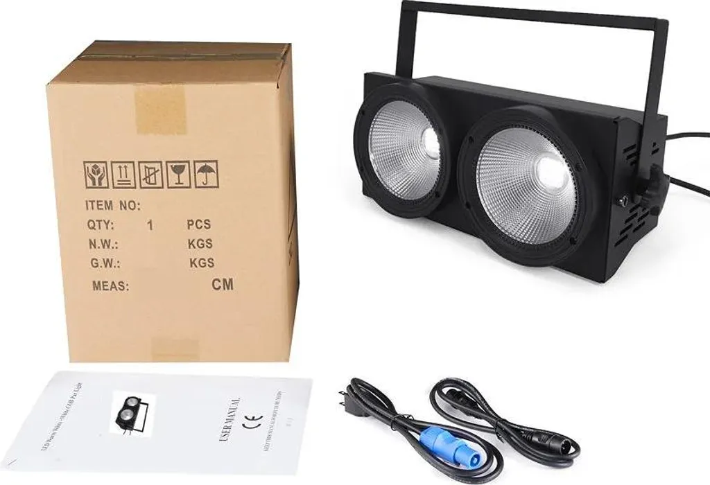Projecteur de scène 200W COB DMX : stop aux ombres multiples, prise EU