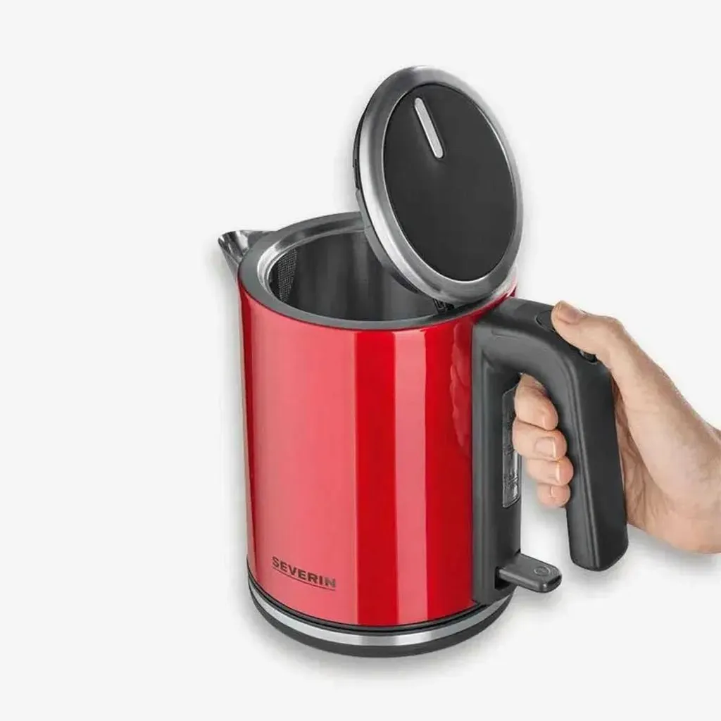 Bouilloire compacte Severin WK 3427 rouge idéale pour thé et café rapide - 9