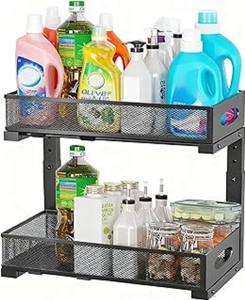Organizer Per Dispensa Estraibile In Acciaio Inox, Ripiani Per Dispensa Cassetti Con Maniglia Organizer Per Dispensa Estraibile B~p125873137