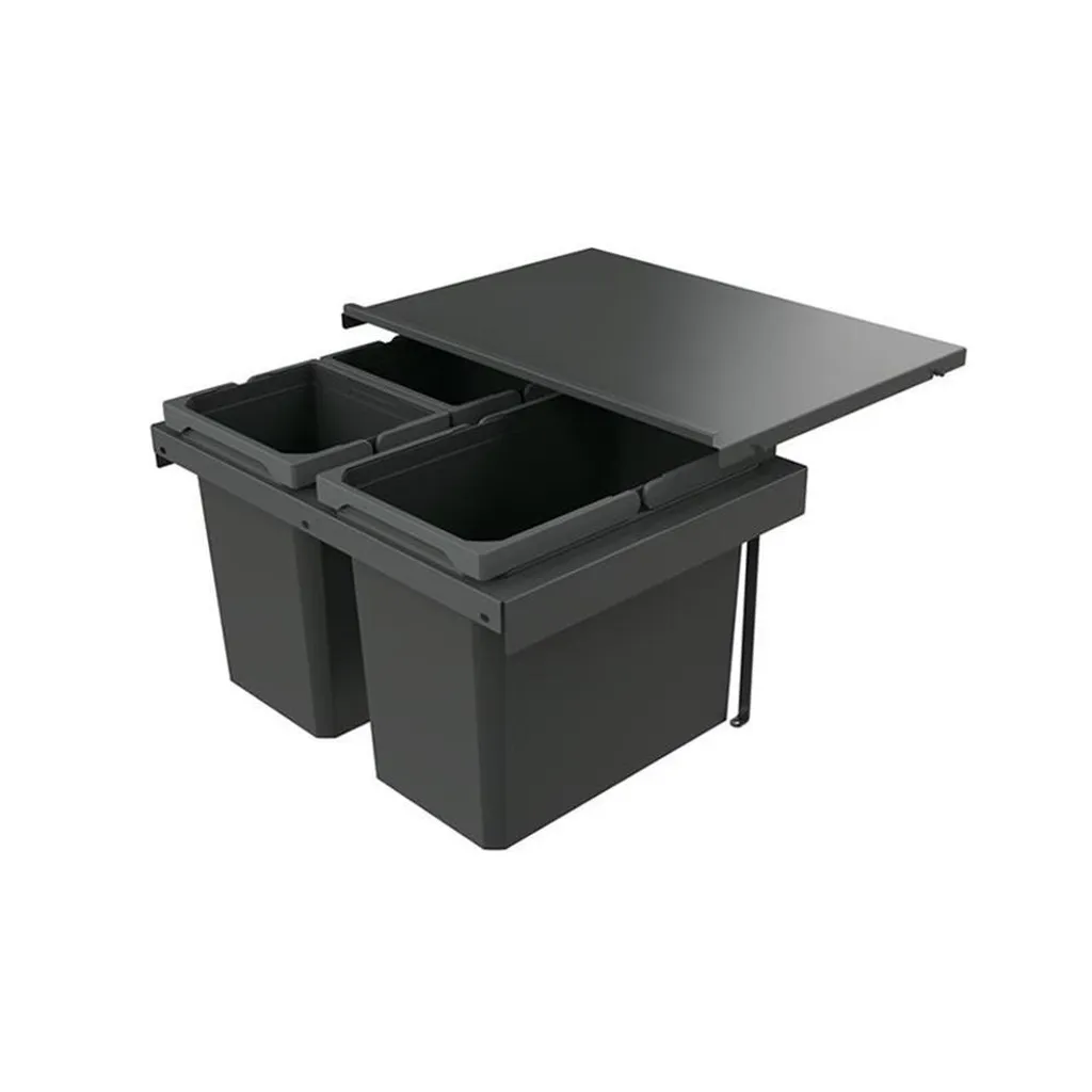 Poubelle de Tri Sélectif Encastrable 42L Naber Cox pour Meuble de 60 cm