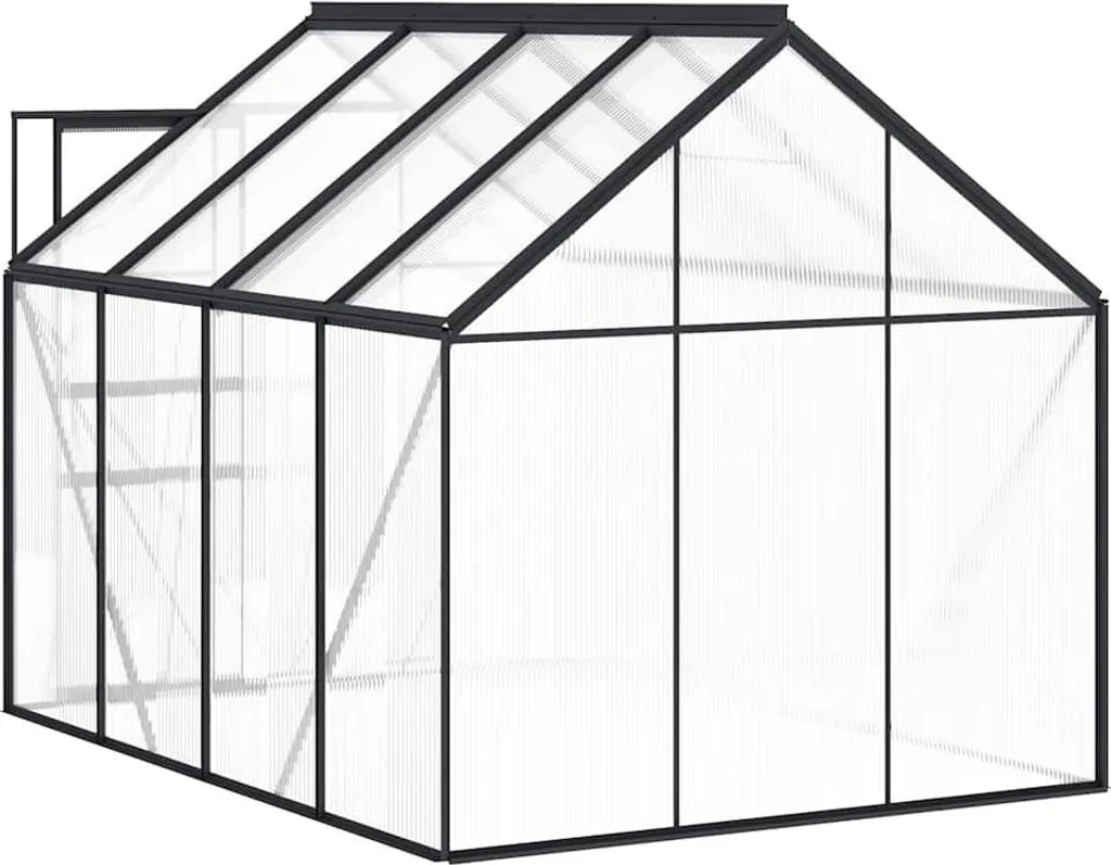 Serre de jardin en aluminium et polycarbonate 4,75 m² avec embase fixe - 5