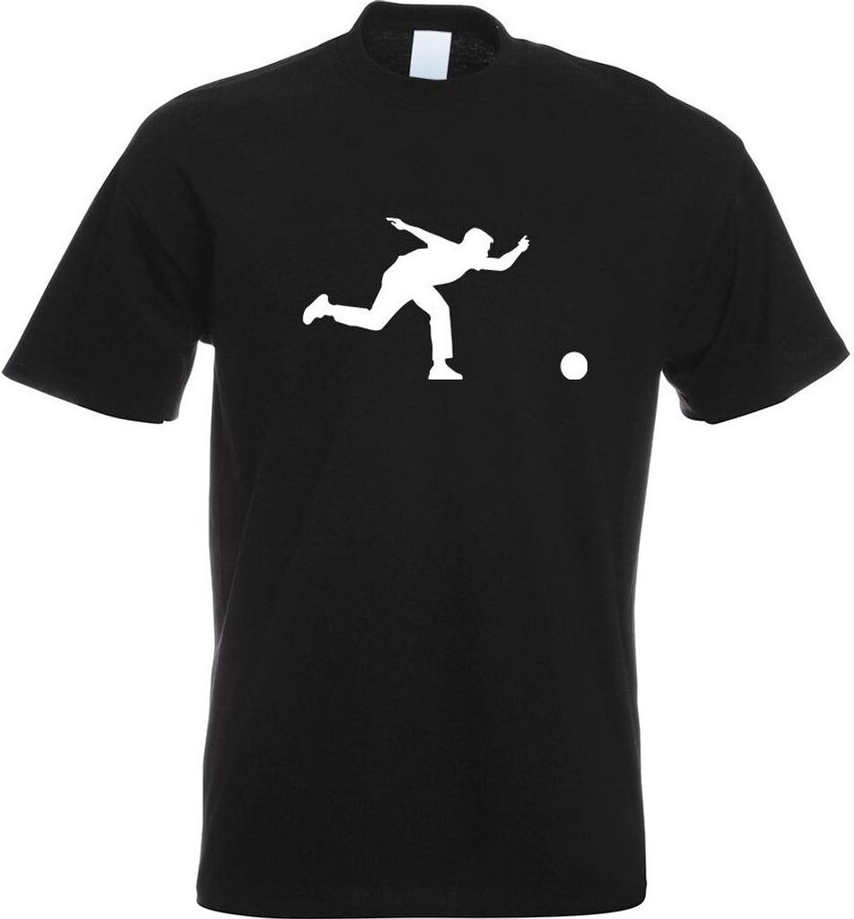 Kiwistar - T-Shirt - schwarz - Bowling Kegeln Figur Spieler Motiv Bedruckt Funshirt Design Print - mit Motiv Bedruckt - Funshirt Design - Sport - F...