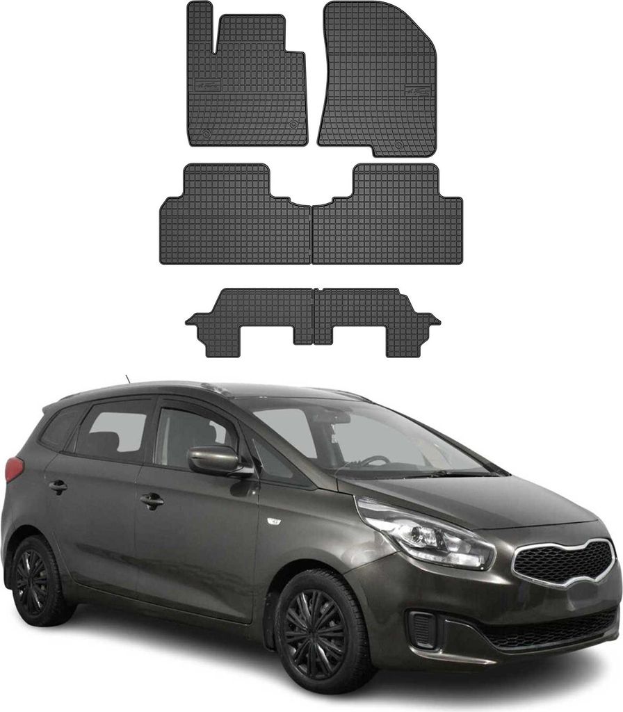 OMAC Fußmatten Gummimatten Set für Kia Carens IV 2013-2019 Automatten OMAC 3D Schwarz