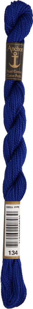 Anchor Perlgarn Stärke 5 4585000-00134 dunkelblau Stickgarn, 100 % Baumwolle, 5g Strängchen