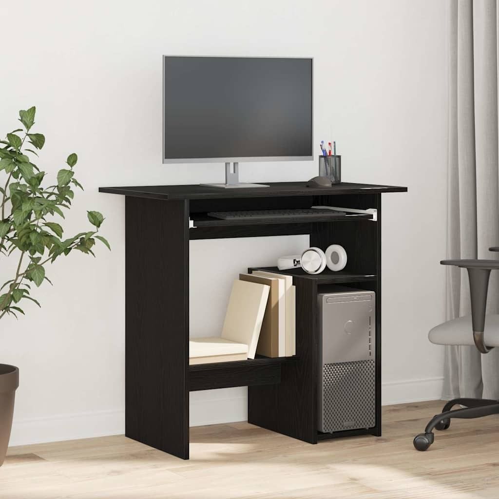 Schreibtisch Schwarz Eichen-Optik 80x45x74 cm Holzwerkstoff, Schreibtische DesignMöbel