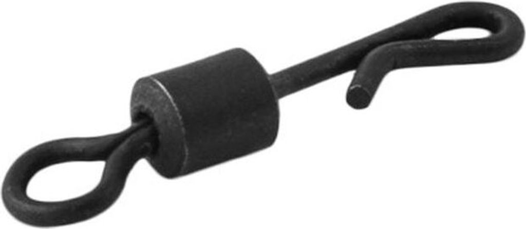 10x DELPHIN QUICK SWAP matt schwarze Wirbel Karpfenwirbel #4