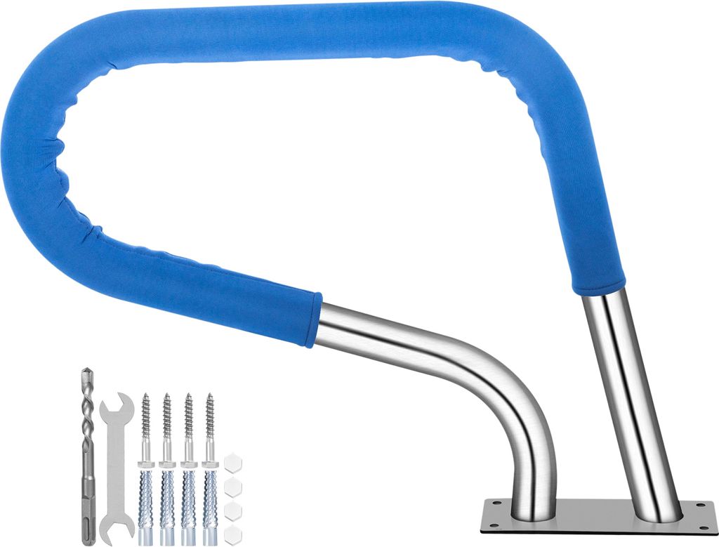 SucceBuy Pool Rail 32x23“ 304 Edelstahl 250LBS Tragfähigkeit Silber Schwimmbad Handlauf