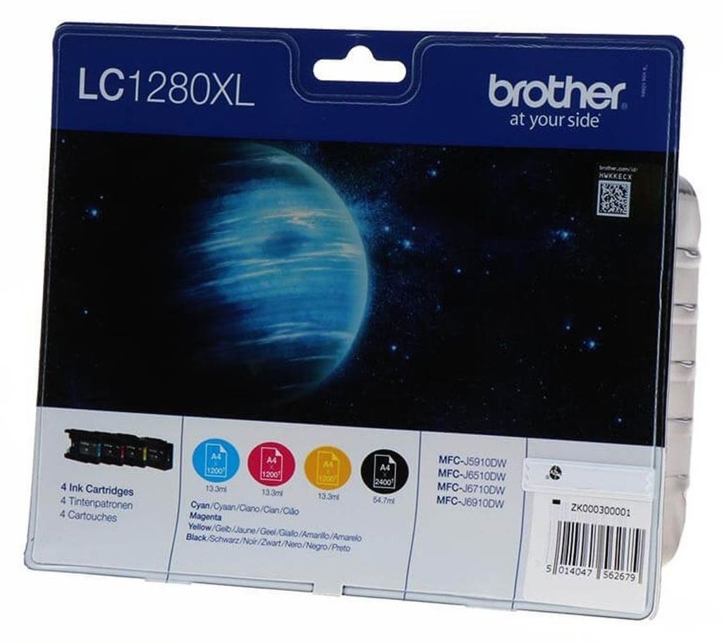 Brother LC1280XLVALBPDR, Hohe (XL-) Ausbeute, Schwarz, Produktbild 