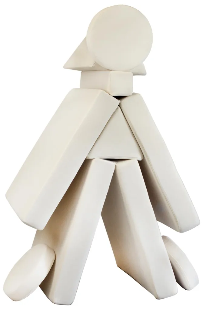 Canapé de jeu modulable enfant, modules en mousse souple couleur beige