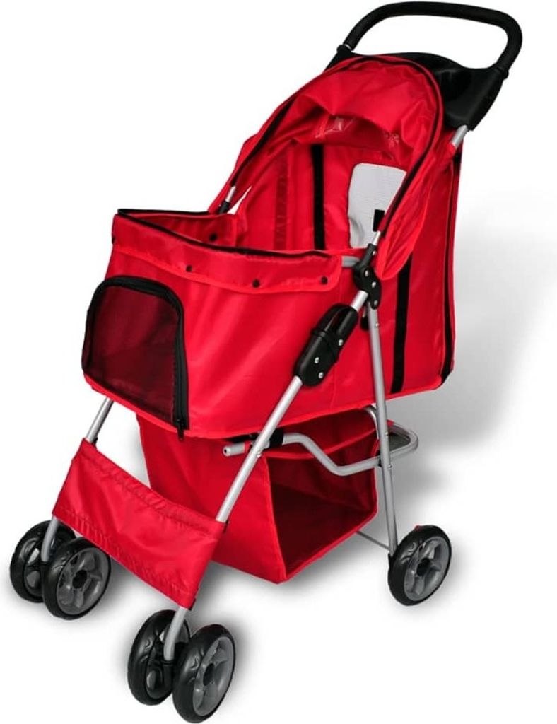 dkd-home-decor Haustier-Buggy Rot, 37 x 80 x 99 cm (B x T x Produktbild 