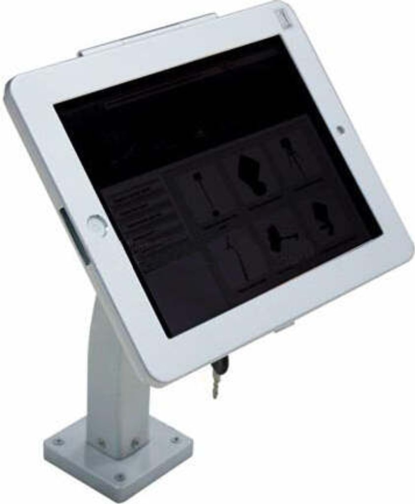 SYSTEM-S Messe Wandhalterung POS Präsentation Display abschließbar Halter für iPad 9.7" (2018) A1893 A1954 A1822 A1823 A1474 A1475 A1476 A1566 A...