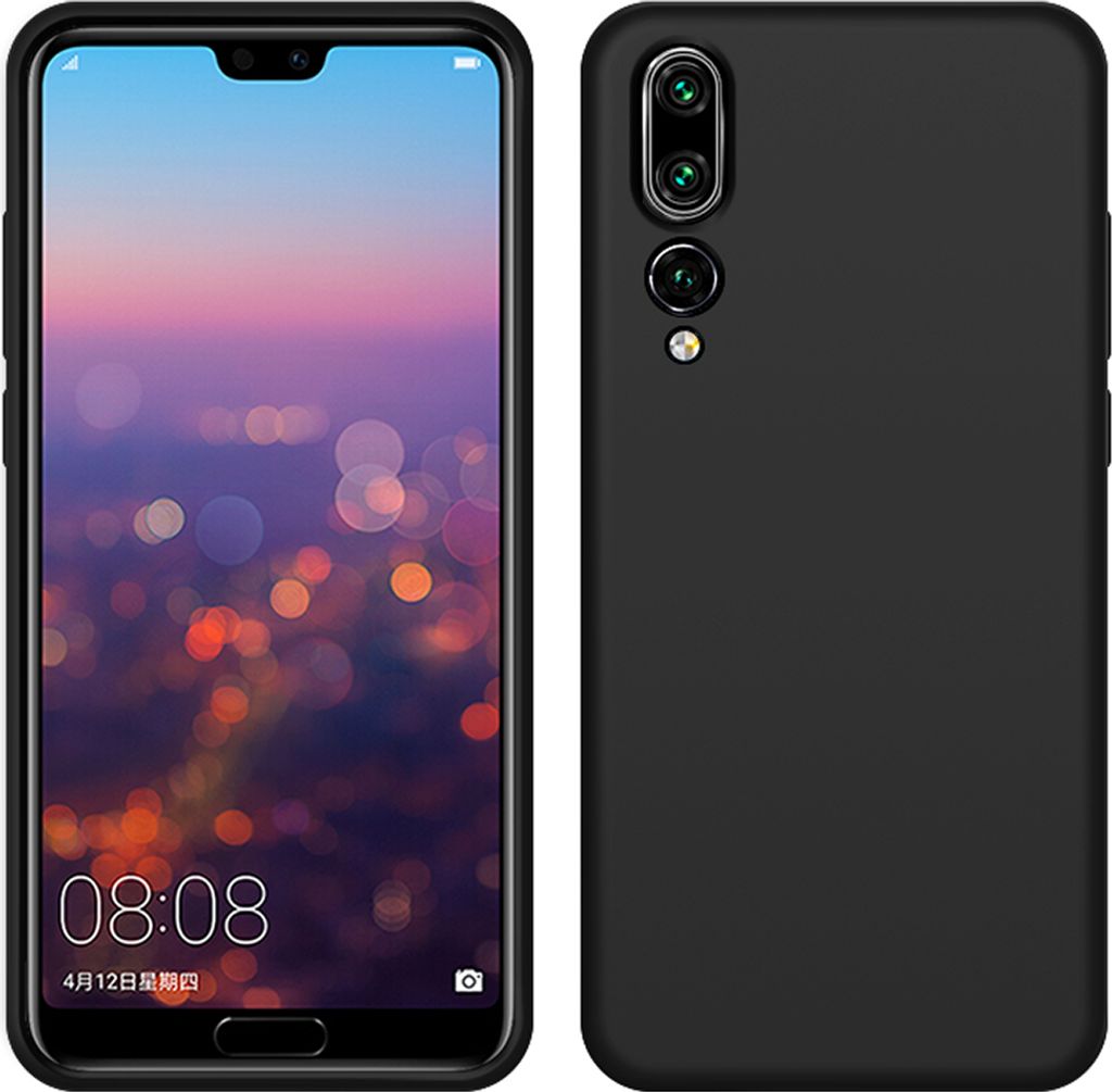 Huawei P20 Pro Hülle, LaimTop Slim Flüssig Silikon Soft Gel Gummi Stoßfest Kratzfest Schutzhülle für Huawei P20 Pro Schwarz