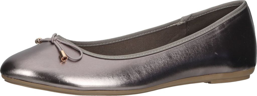 Fitters Footwear Claudia Ballerinas in Übergrößen Metallic 2.514361 Pewter große Damenschuhe