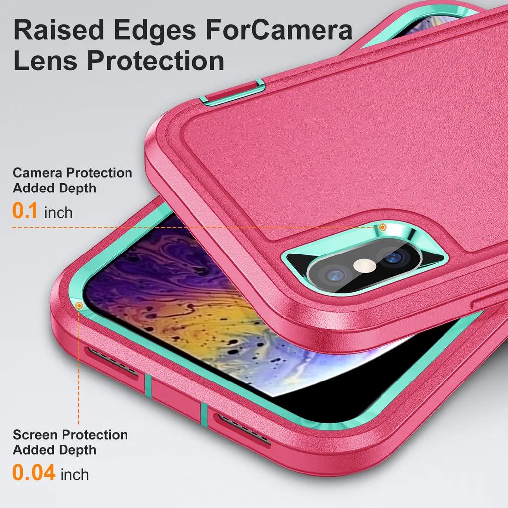 WEES Custodia In Silicone Per IPhone X/XS - Protezione Trasparente E Leggera (Rosa) - 2