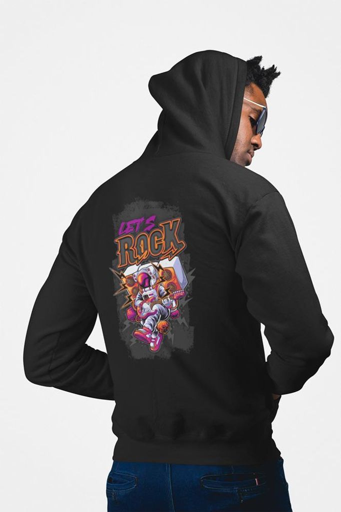 D&B Uni Hoodie ZIPEB00034 Rock Schwarz-Größe 3XL