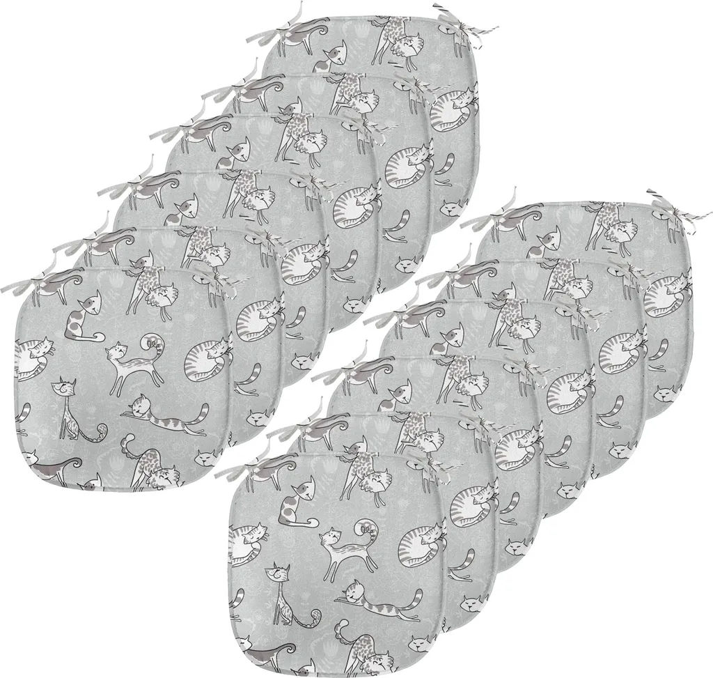 Set 12 Cuscini 40x40 ABAKUHAUS per Sedie Sala - Impermeabili Grigio