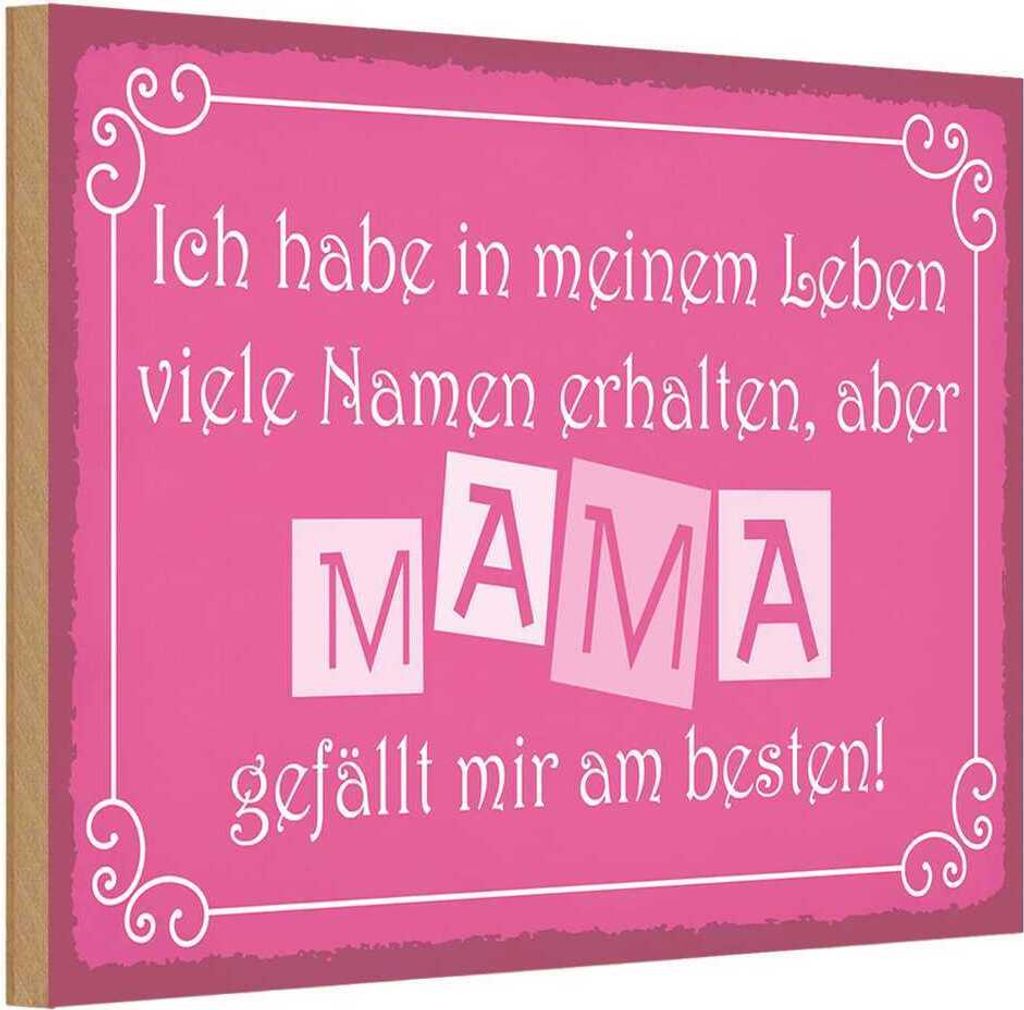 vianmo Holzschild 20x30 cm Name Mama gefällt mir am besten Spruch Zitat