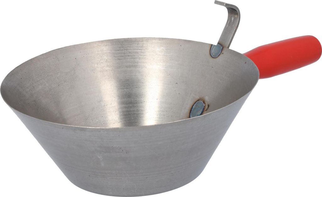 STUBAI Mörtelpfanne blank 200 mm | Profi Gipserpfanne für Putz- und Spachtelarbeiten, Betonarbeiten und zum Fliesenlegen im Innen- als auch im Au...