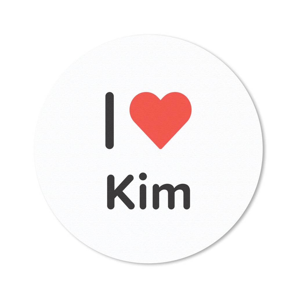 MuchoWow Mauspad Mousepad Ich liebe - Kim - Mädchen 40x40 cm - Mousepads - Maus Mat - Pad - Mausunterlage - Schreibtisch Accessoires