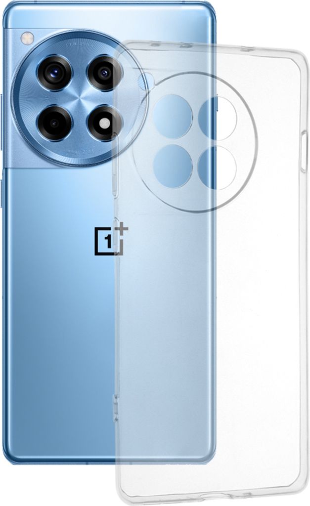 Techsuit Clear Silicone Back Cover Hülle für OnePlus 12R - Transparent