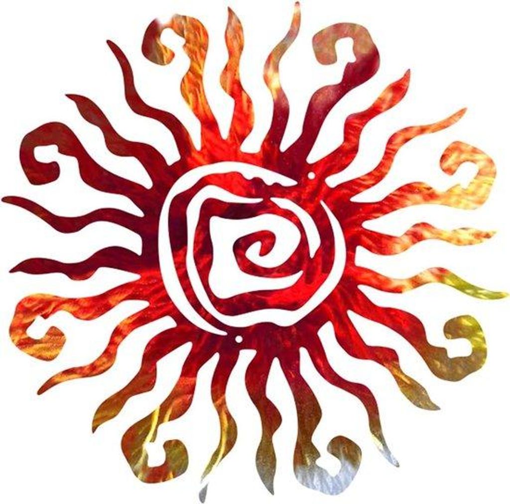 Metalne Sonne Wanddekoration für Innen und Außen - Wandkunst Sonne Dekoration - Musterhafte Sonne Metallwandskulptur für Zuhause, Schlafzimmer, ...