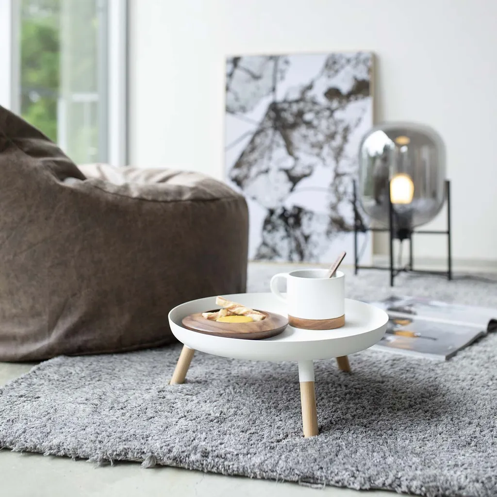 Yamazaki Table d'Appoint Coupe Décorative 32cm Blanche Design Minimaliste - 12