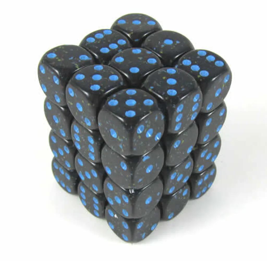 Dés Chessex Speckled Blue Stars 12mm : Finition Mouchetée et Qualité D6