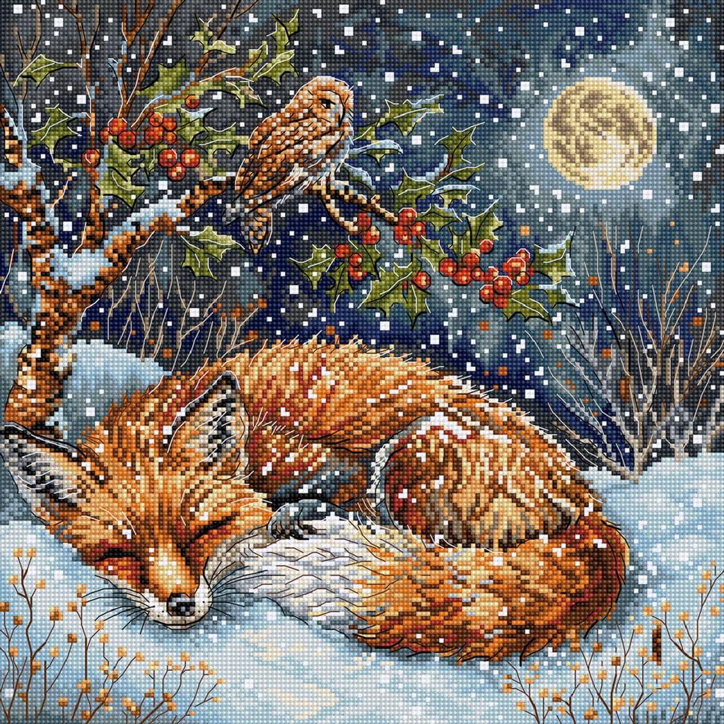 Letistitch Kreuzstich Stickpackung "Eisige Träume", Zählmuster, 26x26cm