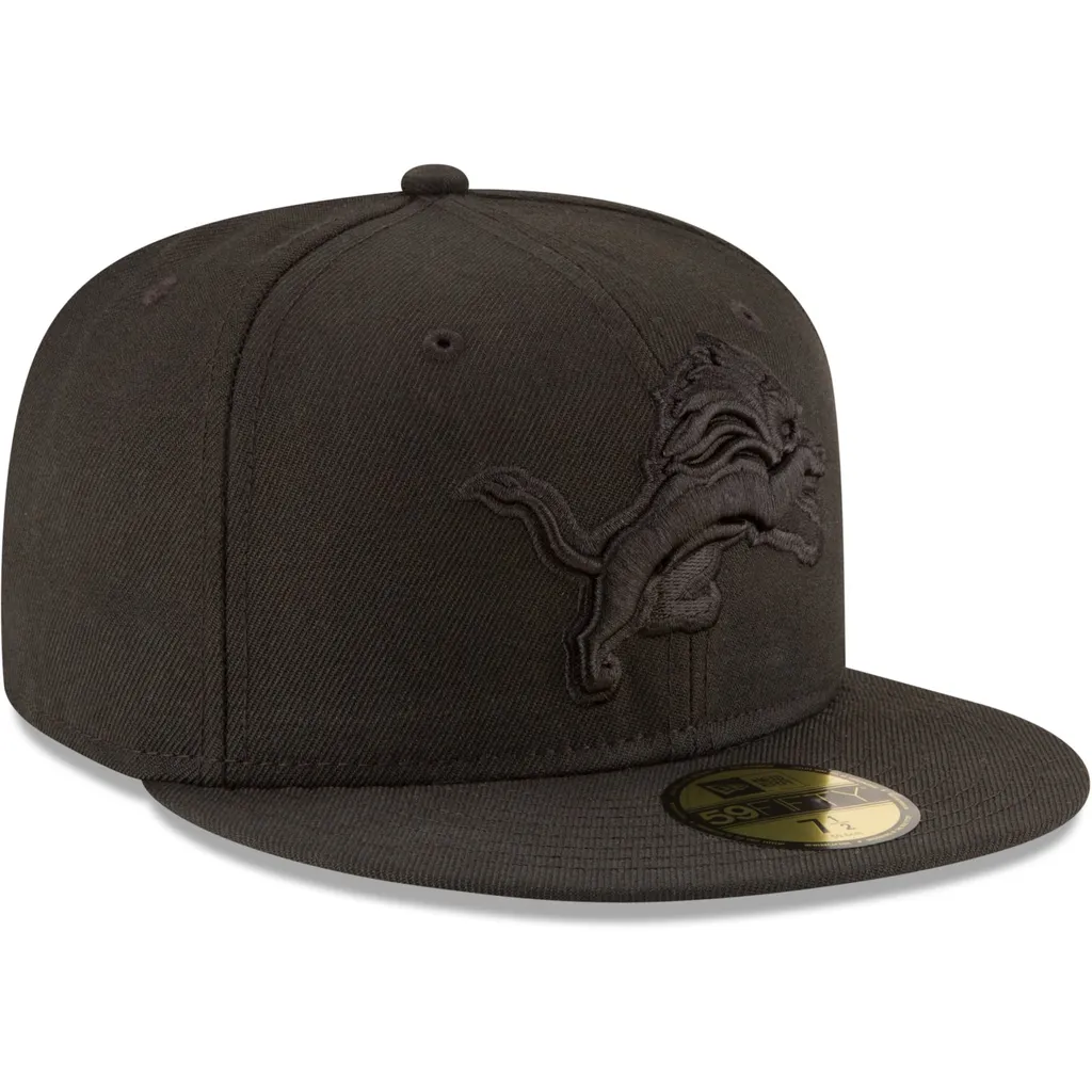 New Era NFL Detroit Lions 59Fifty Nero - Taglia 7 - Official Merchandise - 2