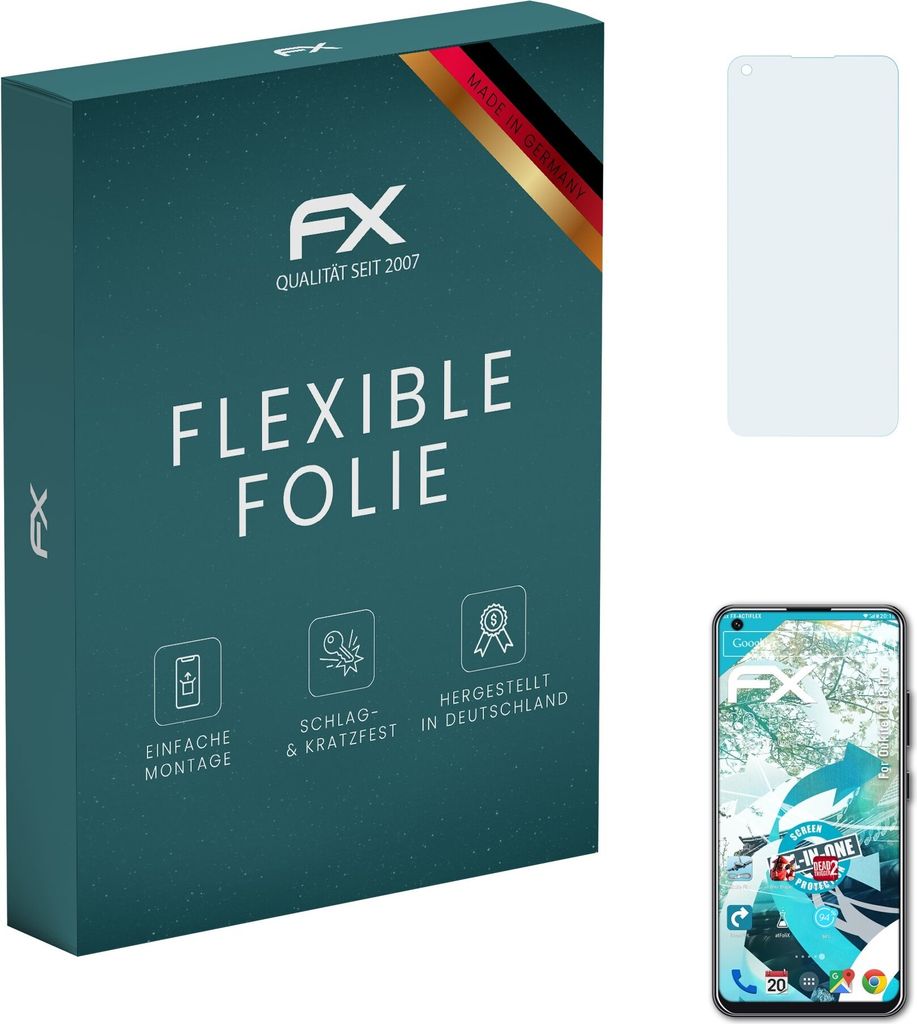 atFoliX FX-ActiFleX 3x Schutzfolie kompatibel mit Oukitel C18 Pro Folie