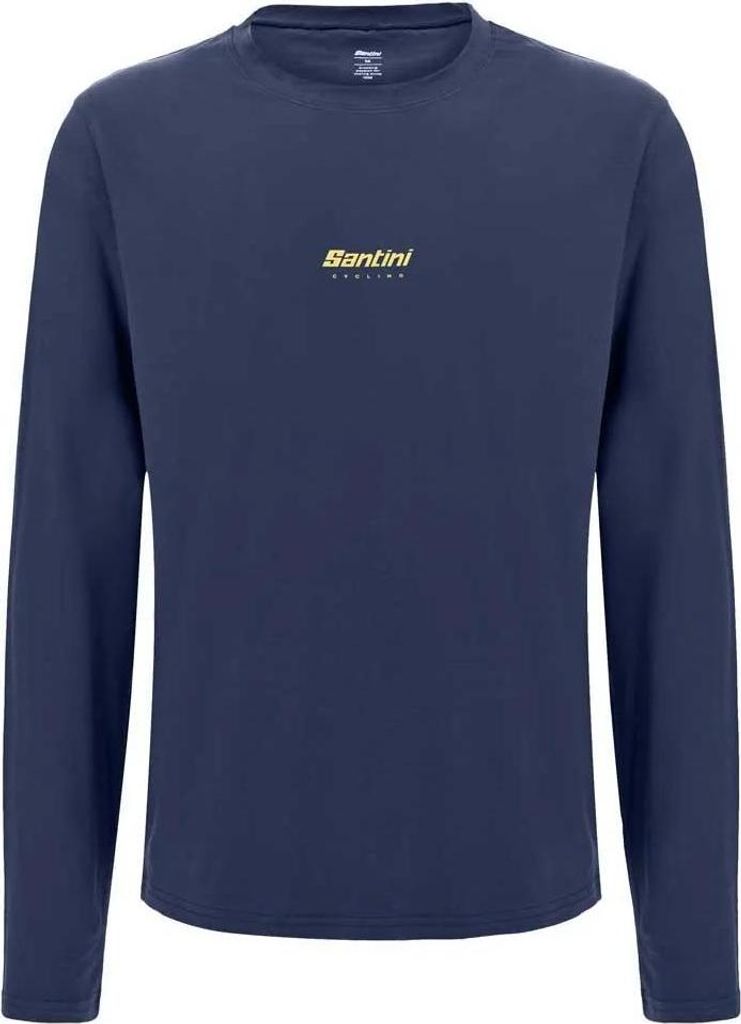 Santini Langarm-t-shirt Blau M Herren,Damen Blau M