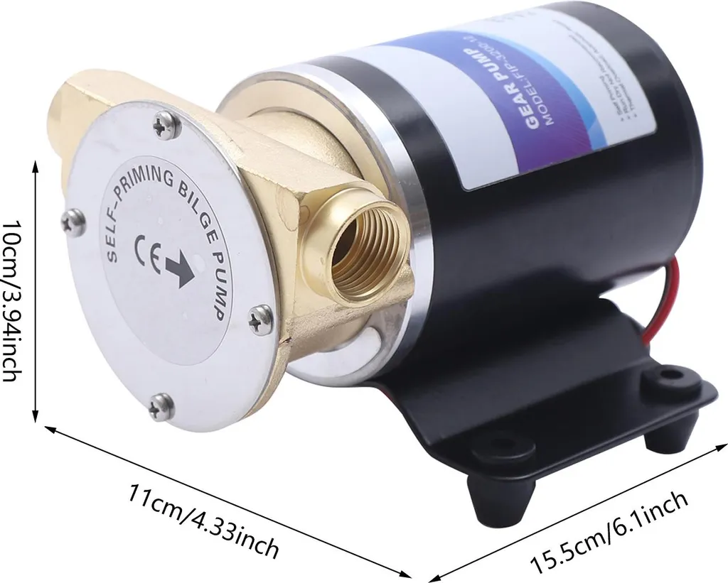 Pompe de cale pour transfert d'eau efficace en ABS noir robuste