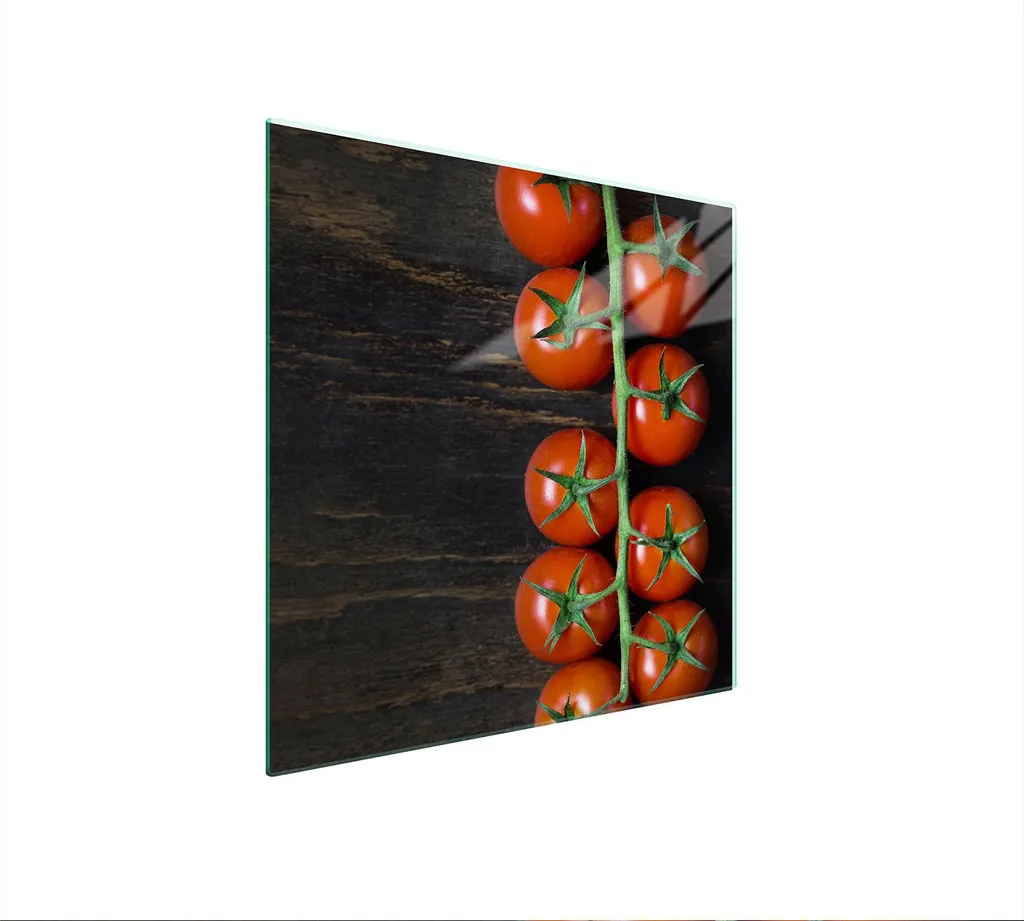 Pannello Vetro Protettivo Tomatas 50x52 per Cucina Moderna