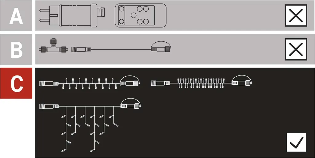 Catena Luminosa Esterno Emos D2CC03 3 Metri 50 LED Gomma Nera - 6