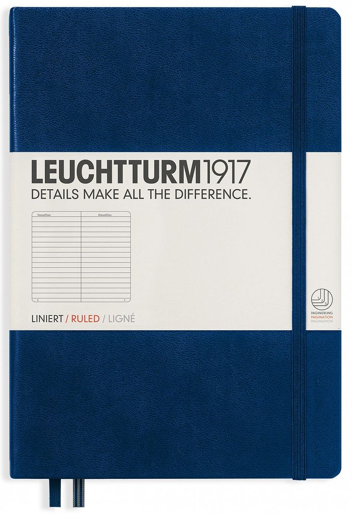 Leuchtturm 342922, Einfarbig, Navy, A5, 251 Blätter, 80 Produktbild 