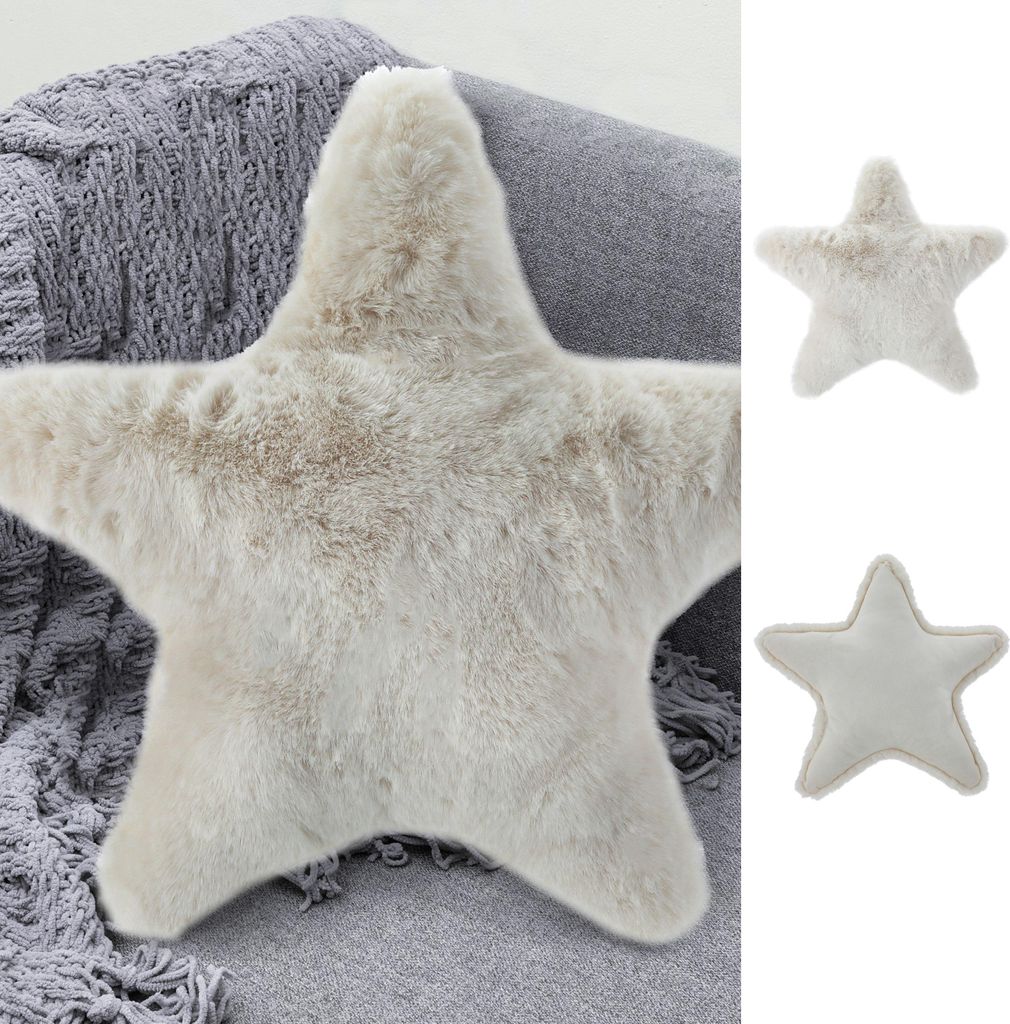 Dekokissen Stern 45x45cm Polyester creme 170g Füllung Produktbild 