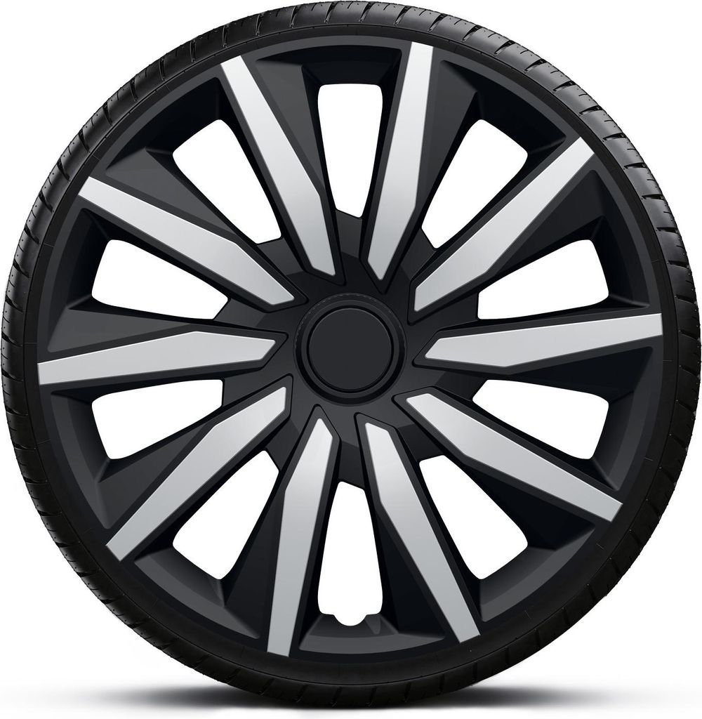 Radkappen Radzierblenden EINZELN (1Stück) 14 Zoll DECENTE SILVER BLACK Z499728