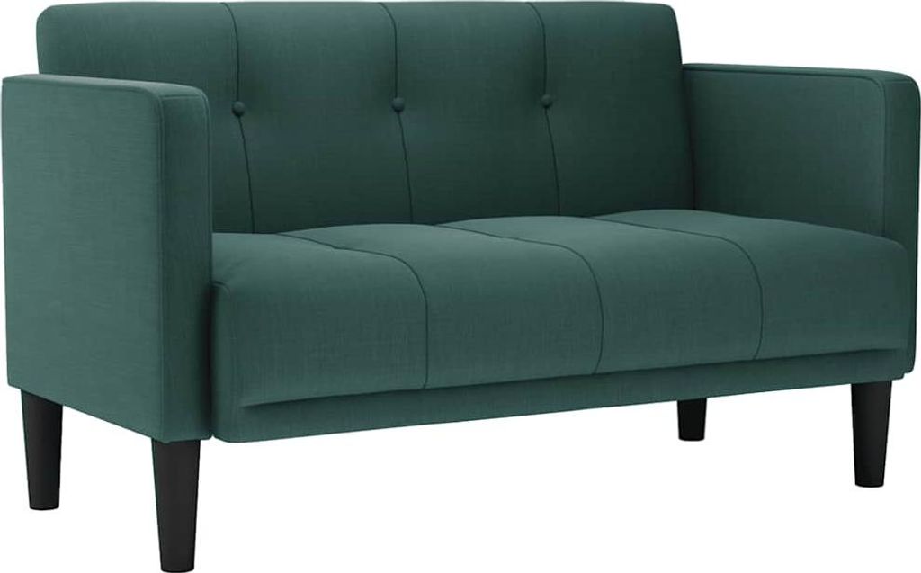 vidaXL Zweisitzer-Sofa Dunkelgrün 111 cm Stoff