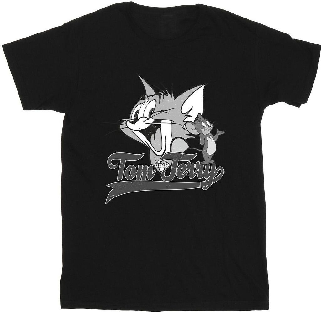 Tom And Jerry - "Greyscale Square" T-Shirt für Herren BI52120 (M) (Schwarz)