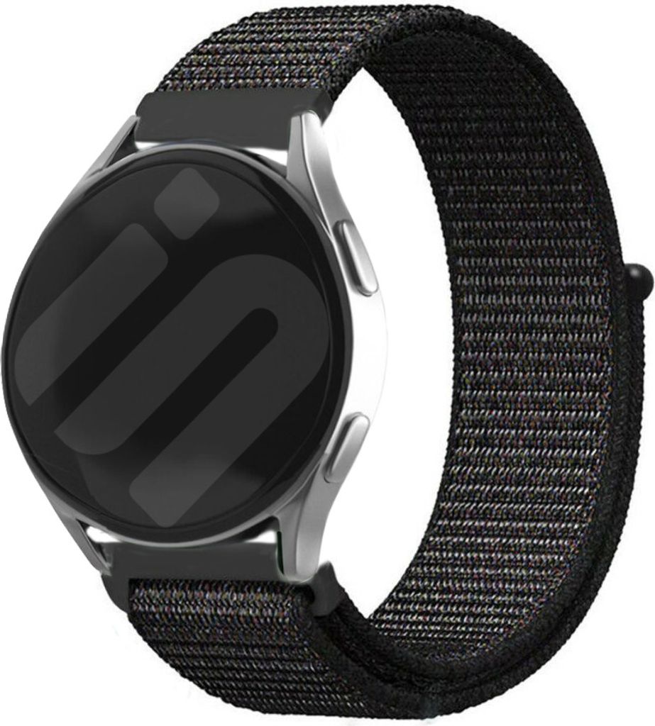 Strap-it Samsung Galaxy Watch 6 Classic 43mm Nylon Armband (Schwarz)