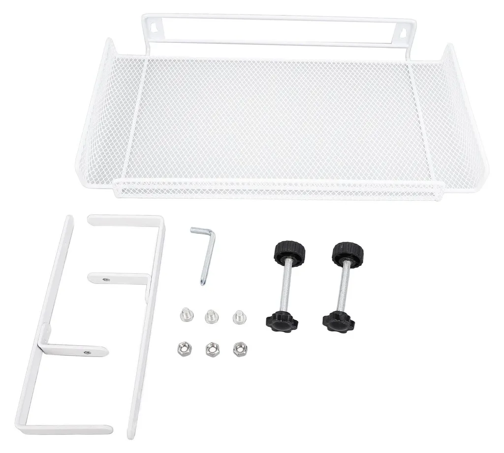 Plateau de rangement câbles pour routeur et fils sous bureau professionnel
