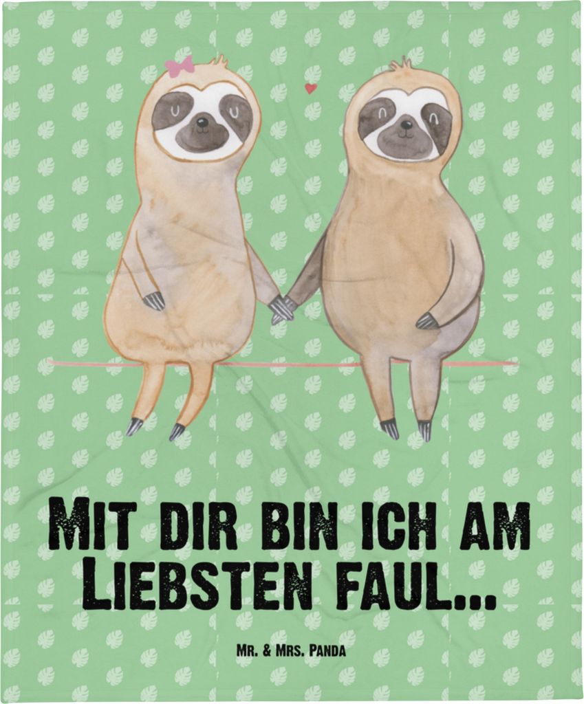 Mr. & Mrs. Panda Erstlingsdecke Faultier Pärchen - Produktbild 