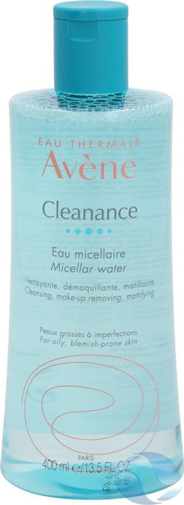 A bottle of Avène Cleanance Micellar Water.