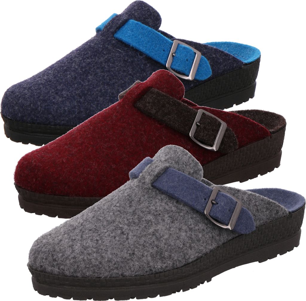 Rohde Damen Pantoffeln Hausschuhe Filz Neustadt-D 2284, Größe:39 EU, Farbe:Grau