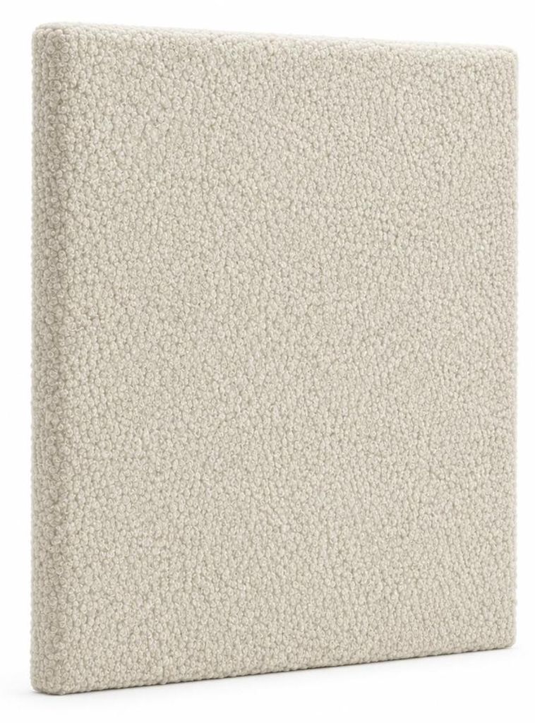 LIKMA Wandkissen Bouclé Stoff Polsterpaneel Creme  30x30 cm Produktbild 